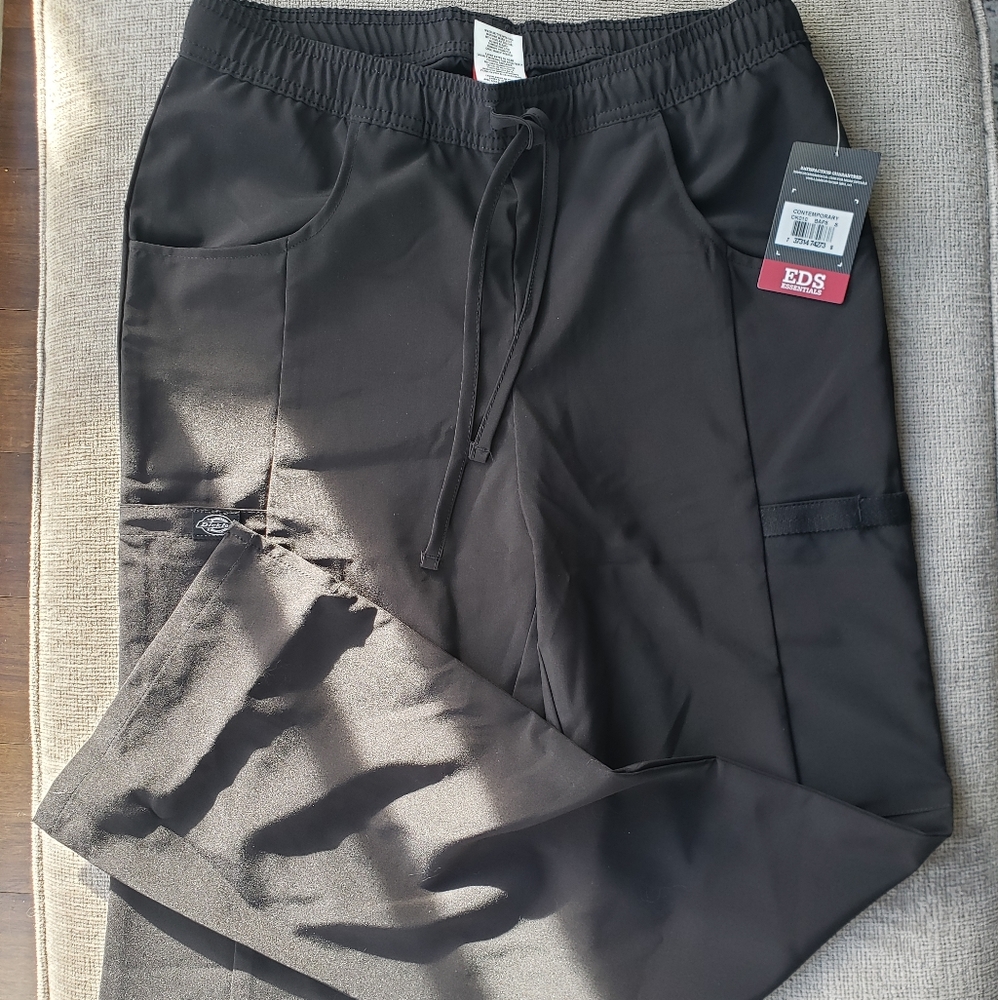 NEW Dickies Essentials Black Scrub Pants